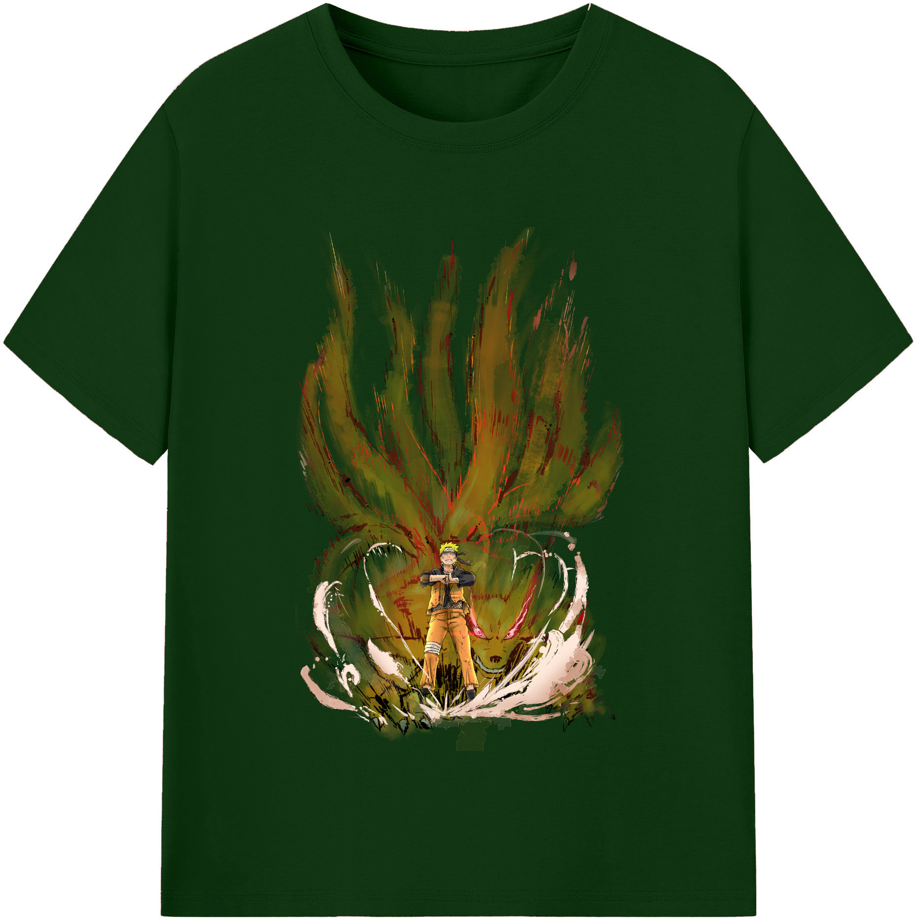 （画像用） NARUTO -ナルト- うずまき ナルト Uzumaki Naruto 綿100％半袖Tシャツ（フロントプリント）